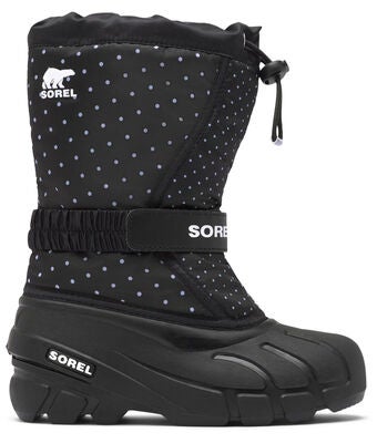 Sorel Childrens Flurry Print Vintersko, Black