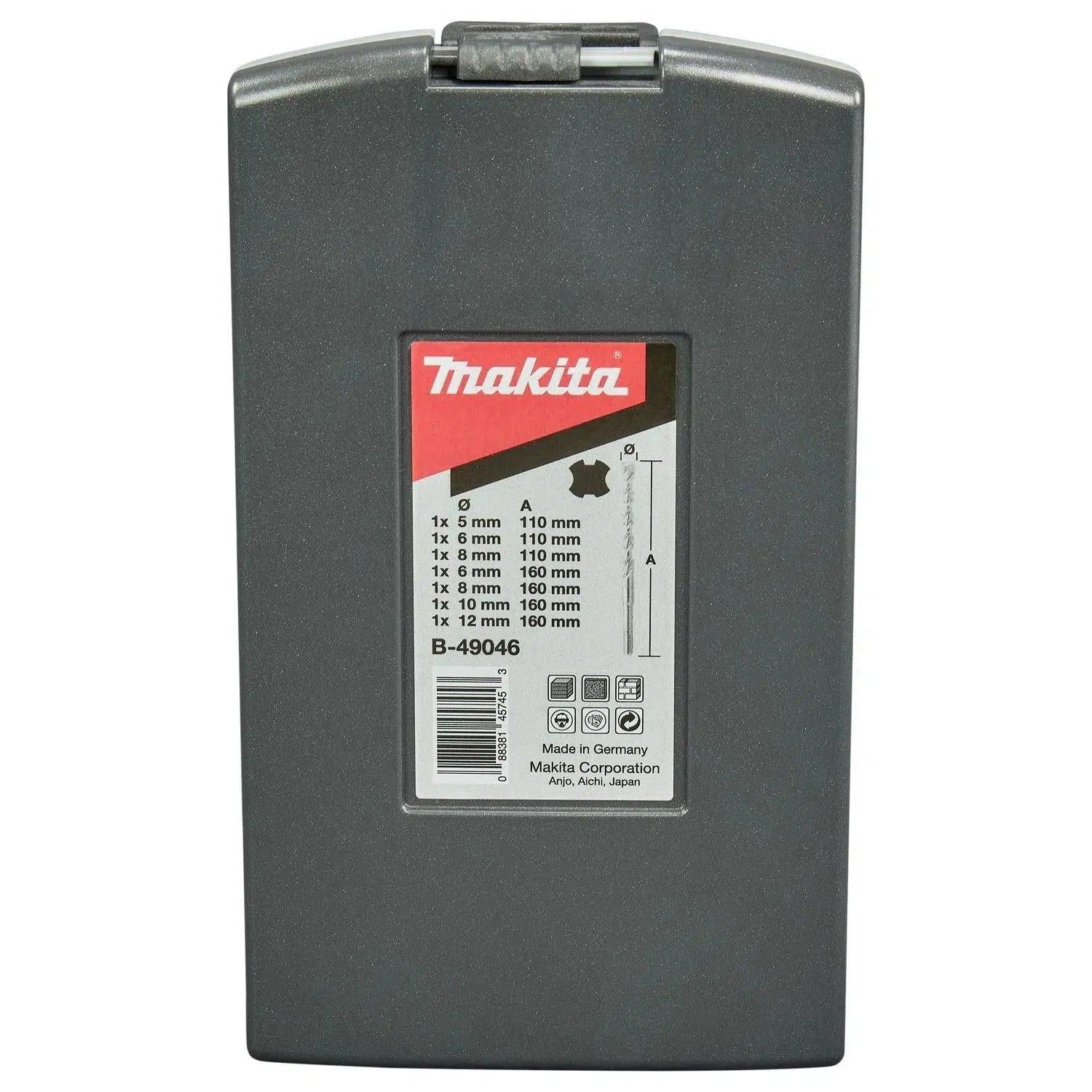 Makita B-49046 Hamerborenset 7-delig SDS-Plus in Cassette