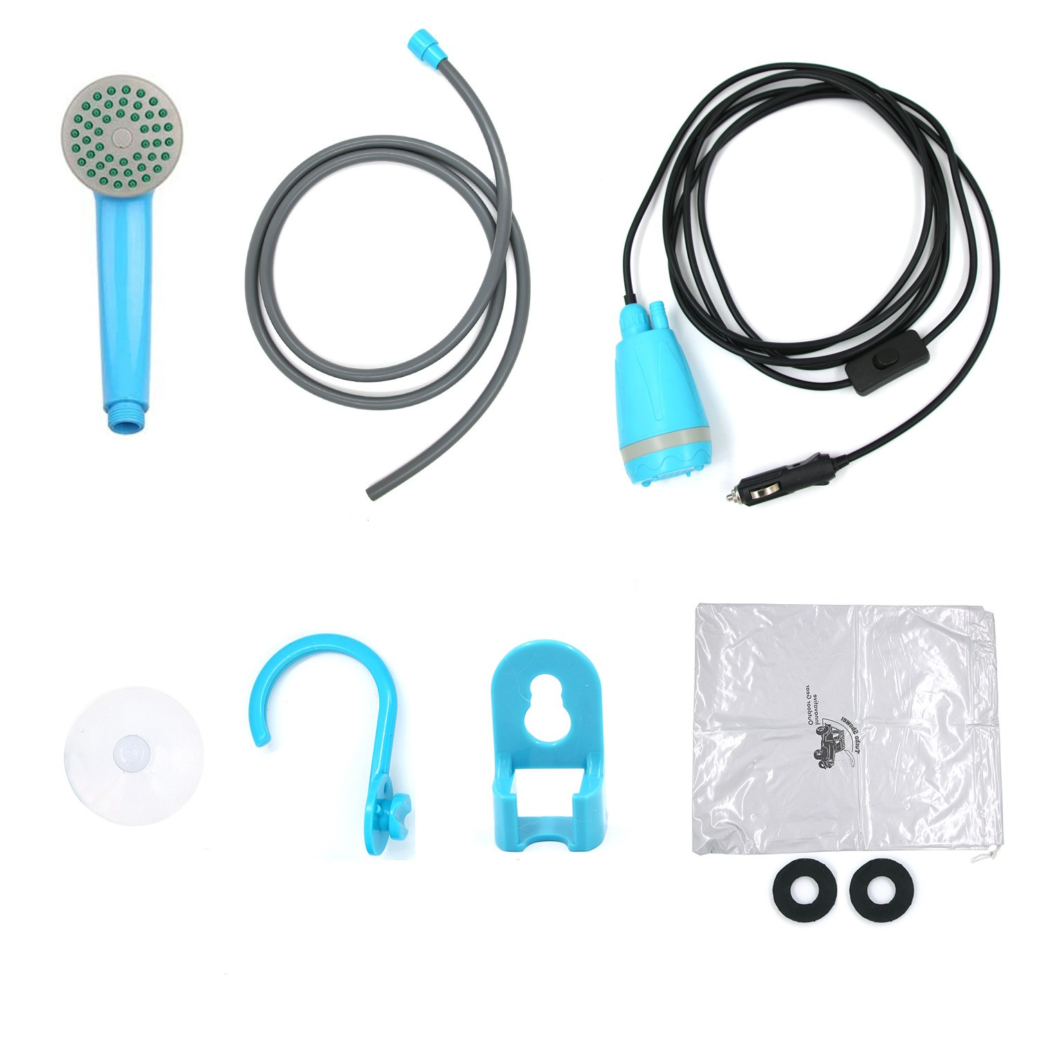 Tragbare Outdoor Camping Dusche Shower mit Elektrischer Pumpe für Zigarettenanzünder