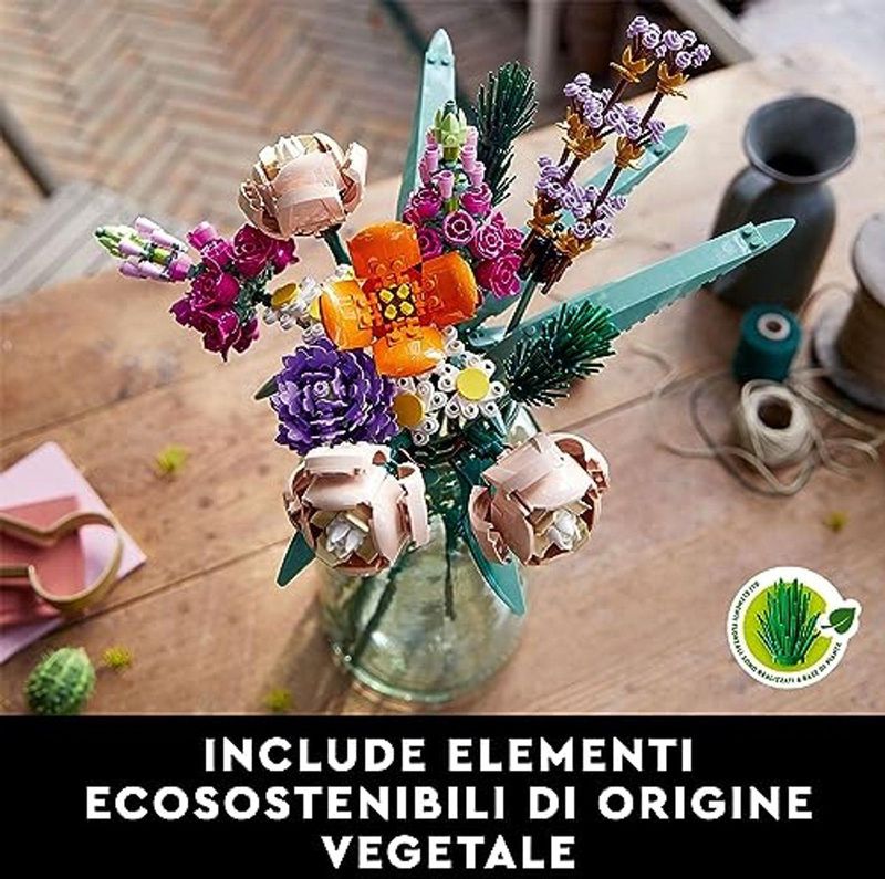 Lego - Bloemenboeket - Bouwset - Multi-kleur - Plastic