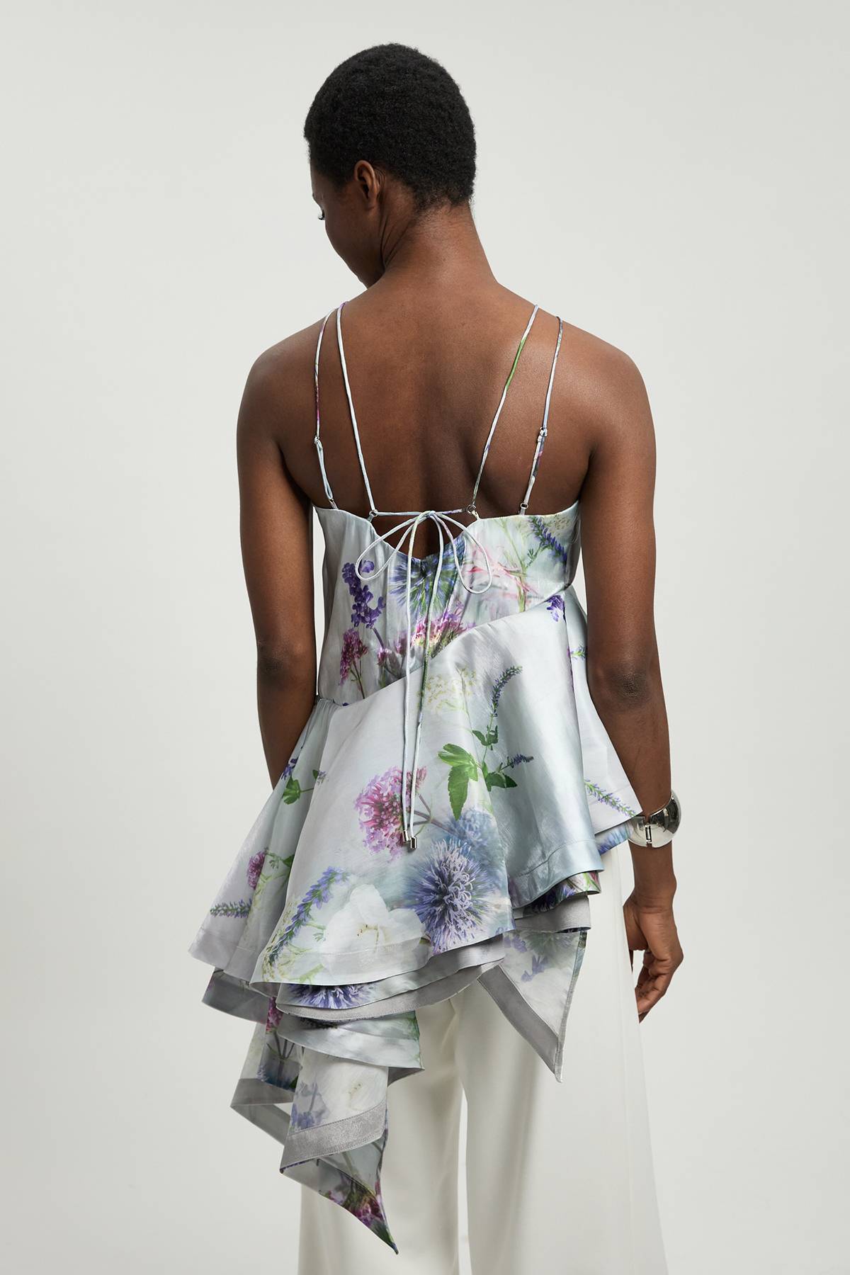 KarenMillen Haut Tissé À Imprimé Floral Métallisé
