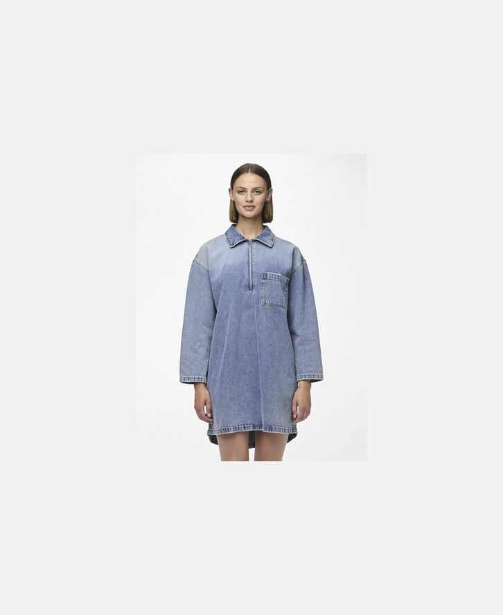 Pieces PCRENE LS DENIM DRESS Blå