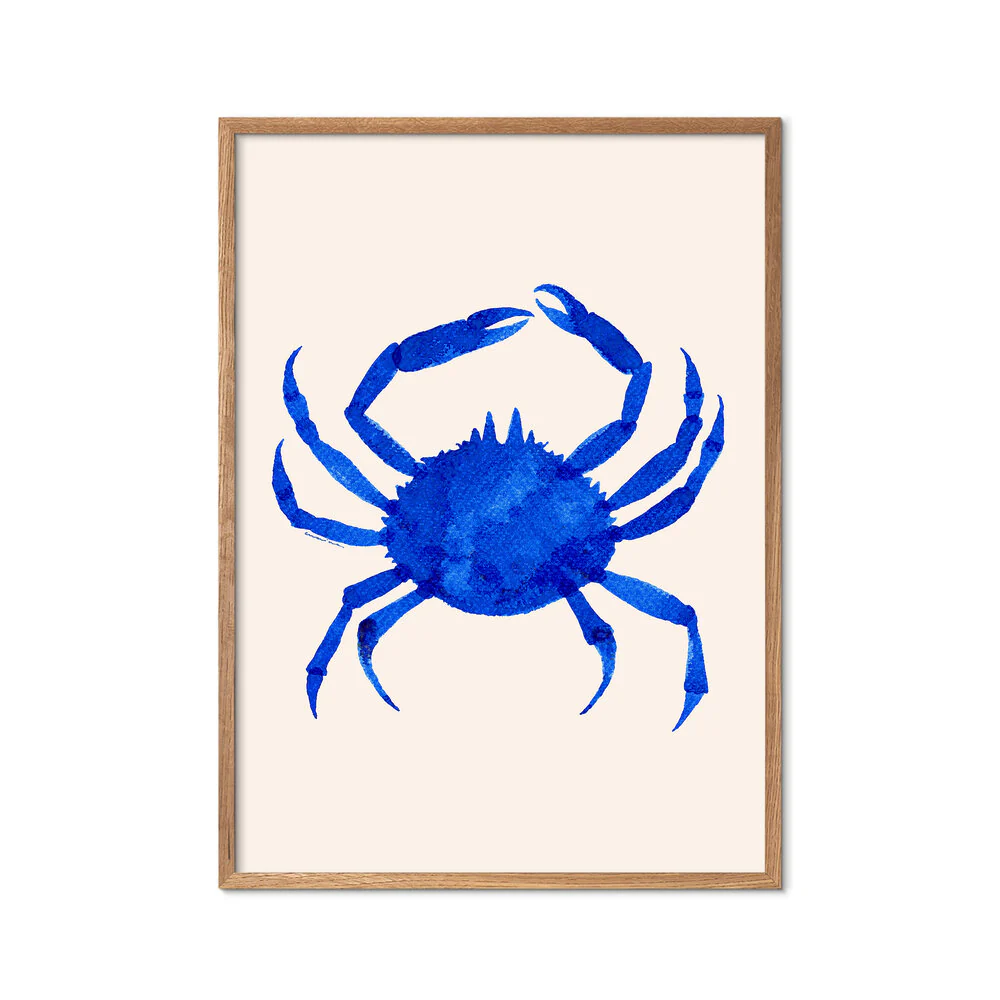 Poster & Frame  Cangrejo de Noche plakat, blå - 30x40 cm