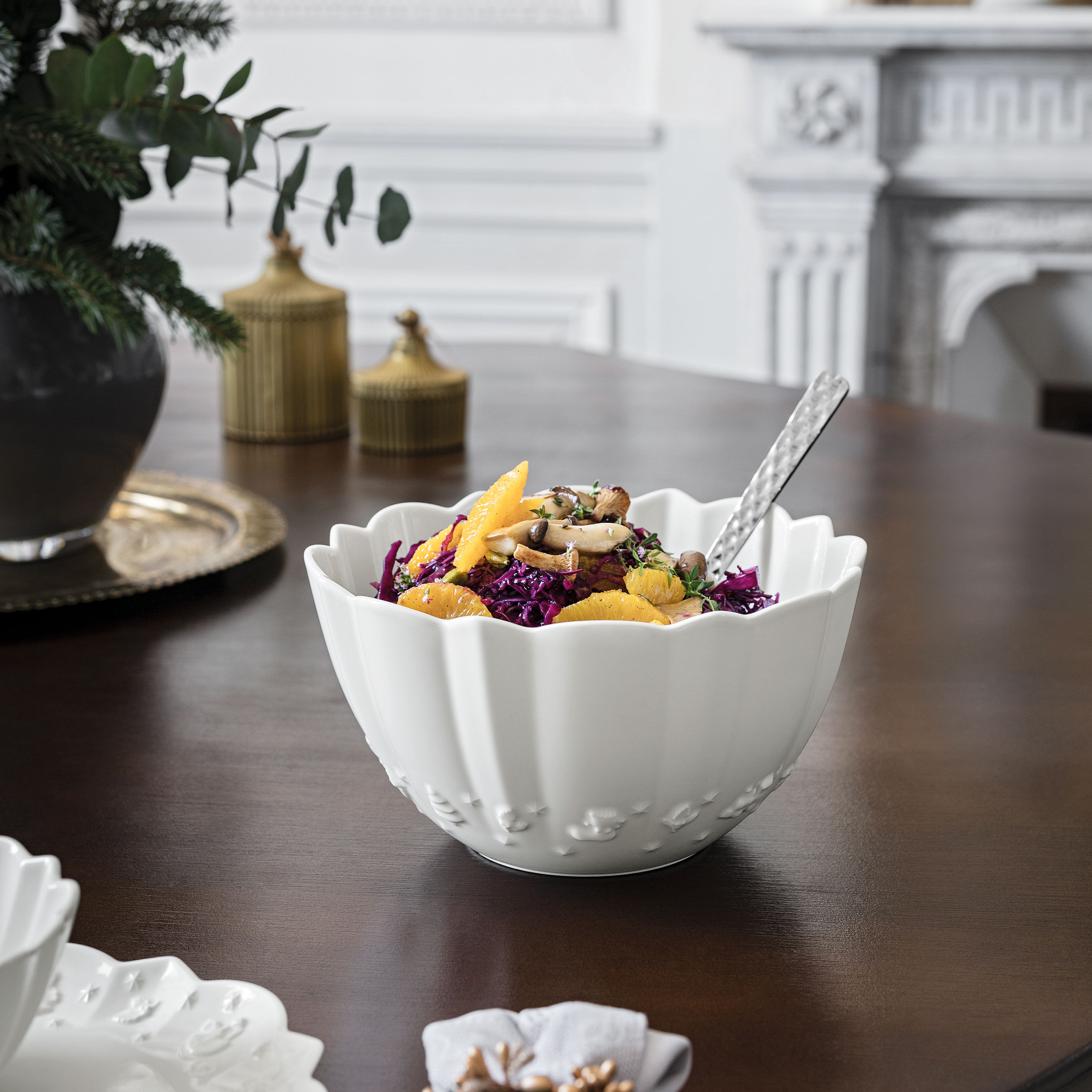 Toy's Delight Royal Classic Salad serving bowl White, 22 oz, Premium Porcelain