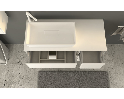 Badkamermeubel, model Bellagio, BxHxD 70 x 51 x 46 cm, frontkleur: mat wit