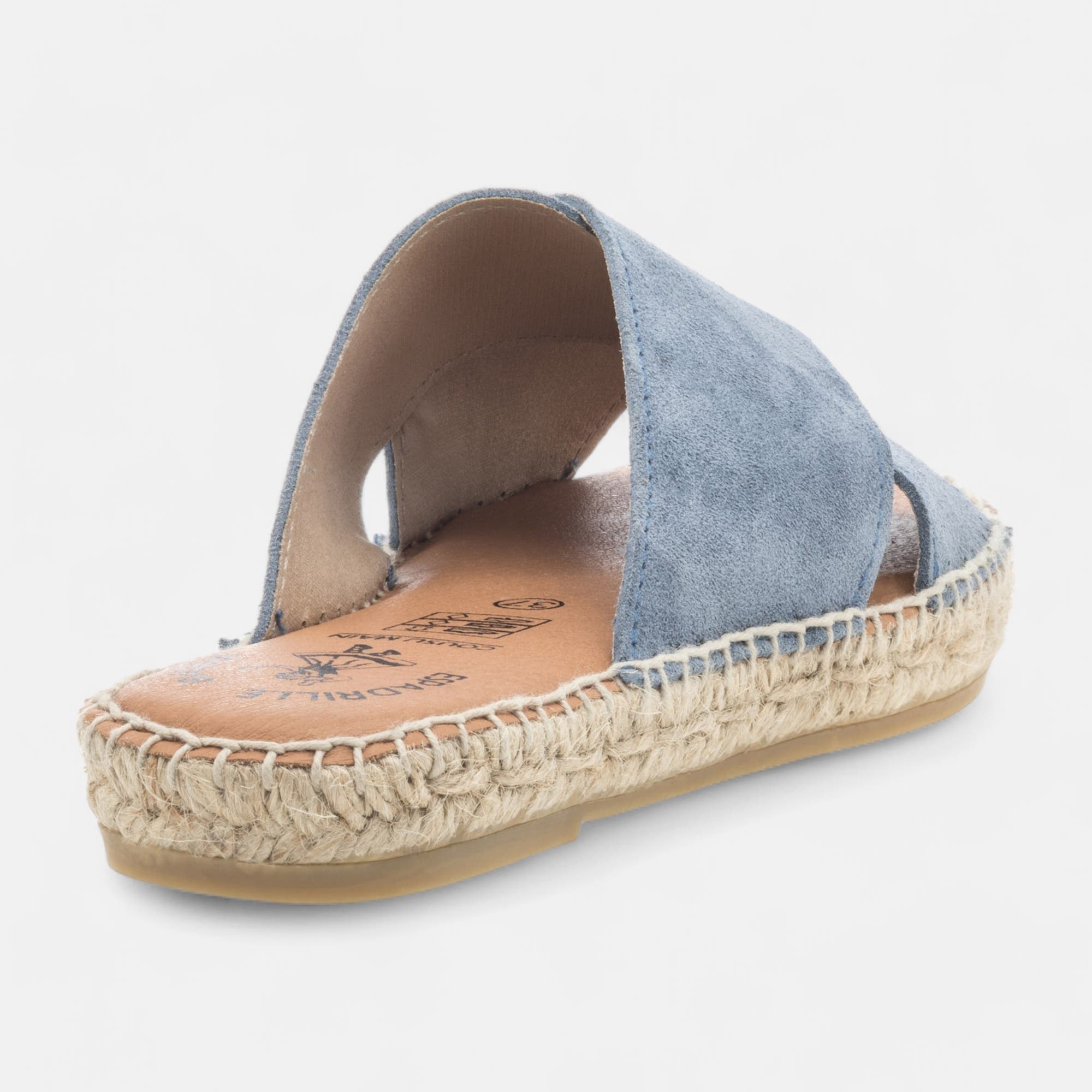 Mules Femme en cuir bleu