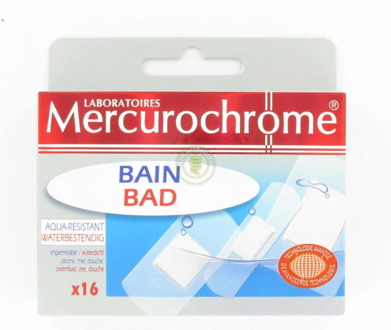 Mercurochrome Pleisters Bad 16 stuks