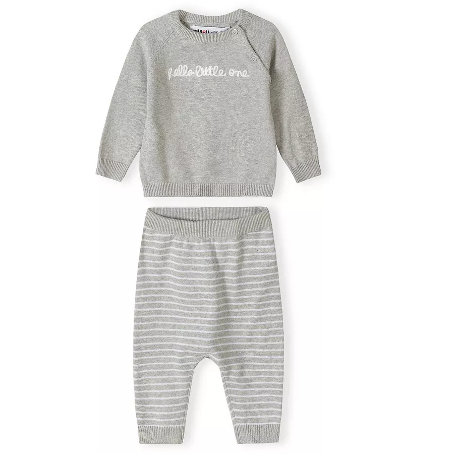 MINOTI Longsleeves & Leggings Grau Meliert