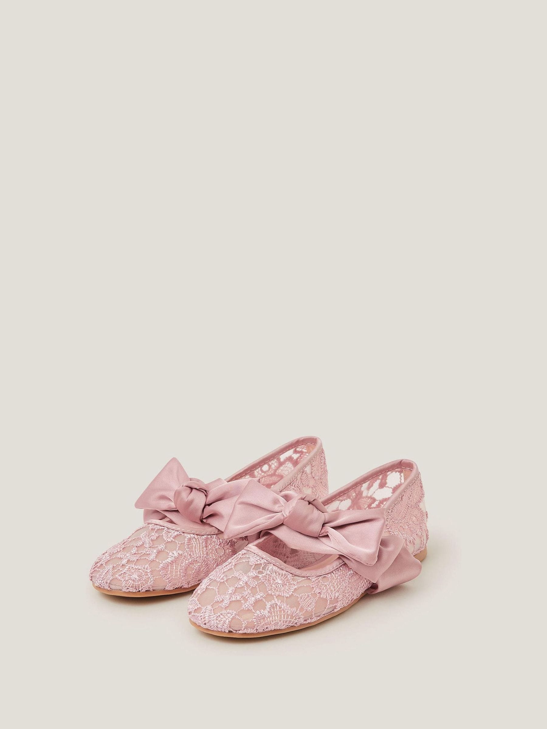 Monsoon Bow Lace Ballerina Flats Shoes