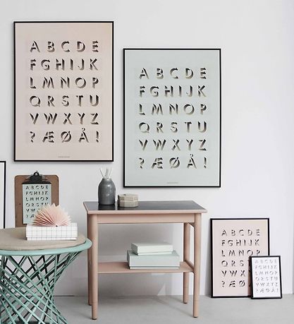 Vissevasse Poster - 50x70 - ABC - Rosa