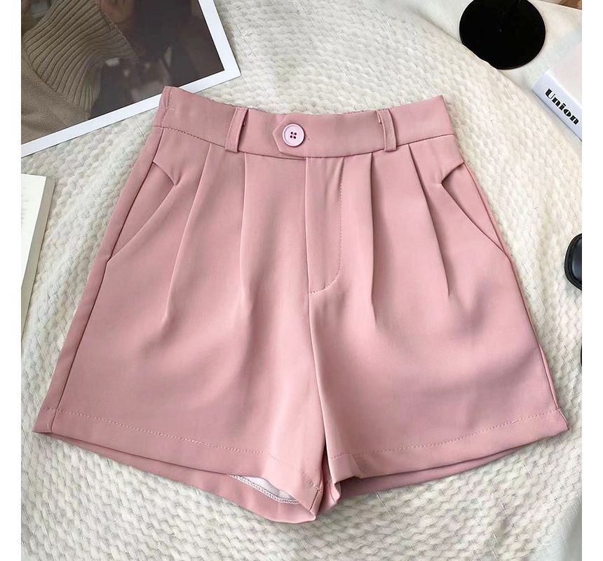 DIYI - Hoge taille effen shorts