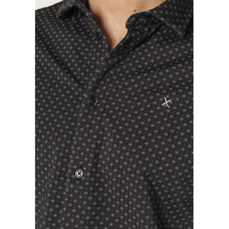 Clean Cut Copenhagen Clean Formal AOP Stretch Shirt LS Col