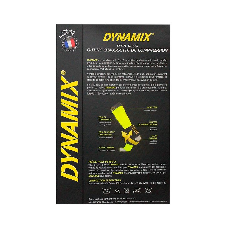 Dynamix 1 paire de chaussettes 3en1 41/43 noir D. Ter