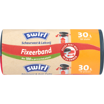 Swirl Vuilniszakken met Fixeerband 30 liter XL 10 stuks