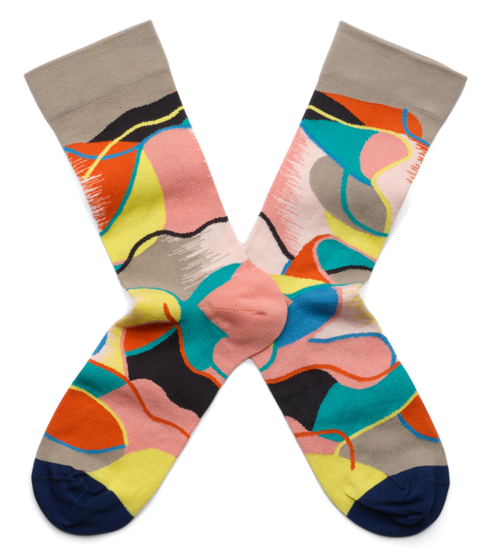 Chaussettes en coton mélangé | Multicolore