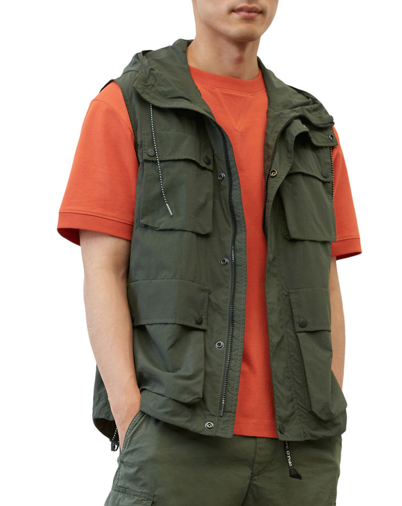 Marc O'Polo Veste sans manches Utility kaki
