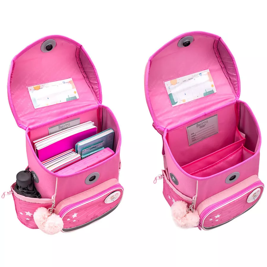 Belmil Schulranzen Premium Compact Plus Set 5-teilig Candy