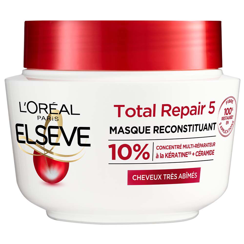 Elseve Total Repair 5 Masque Reconstituant · Pour des cheveux abîmés