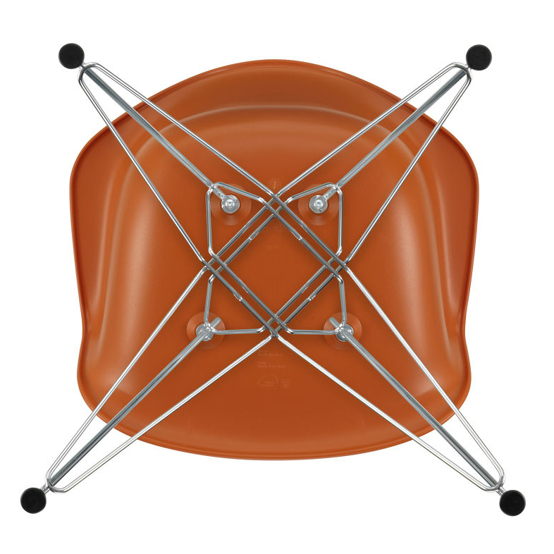 Eetkamerstoel DAR RE chroom Rusty Orange