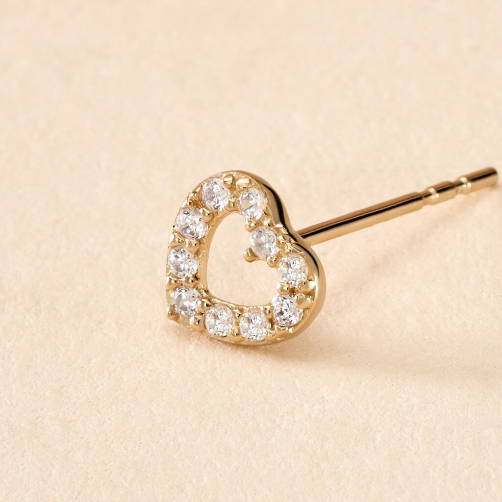 Boucles D'oreilles Puces Howie Or Jaune Oxyde De Zirconium