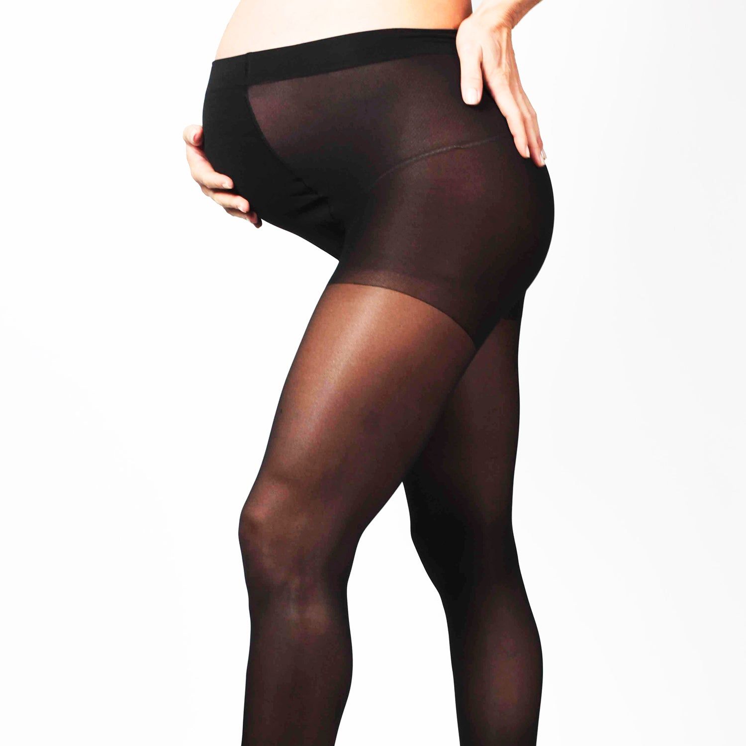 MYSANITY Schwangerschaftsstrumpfhose, 70 Den, abgestufte Kompression, Schwarz