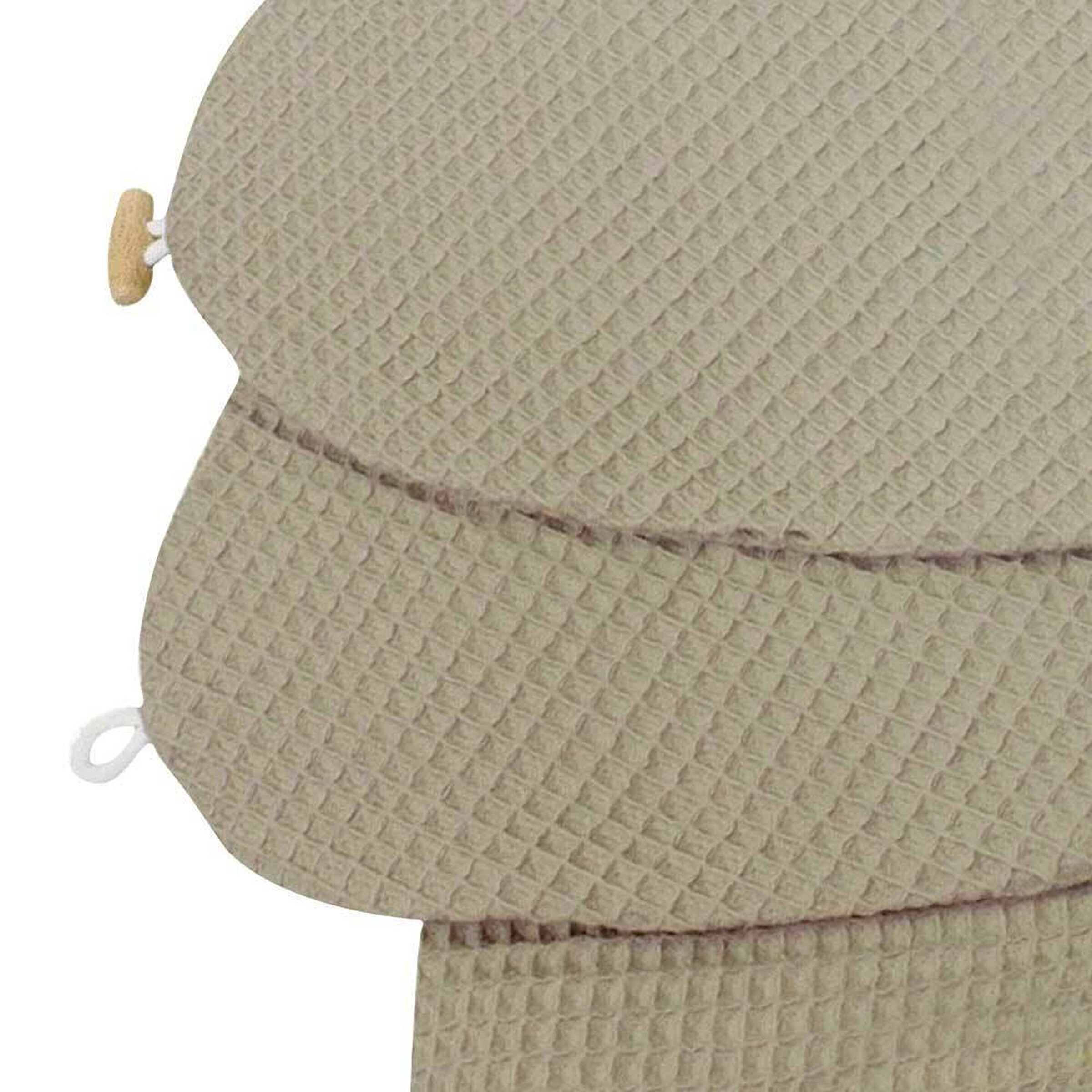 HOBEA-Germany Bezug für Stillkissen Waffelmuster taupe