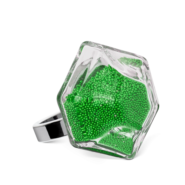 Bague en verre soufflé - Energie Medium Billes