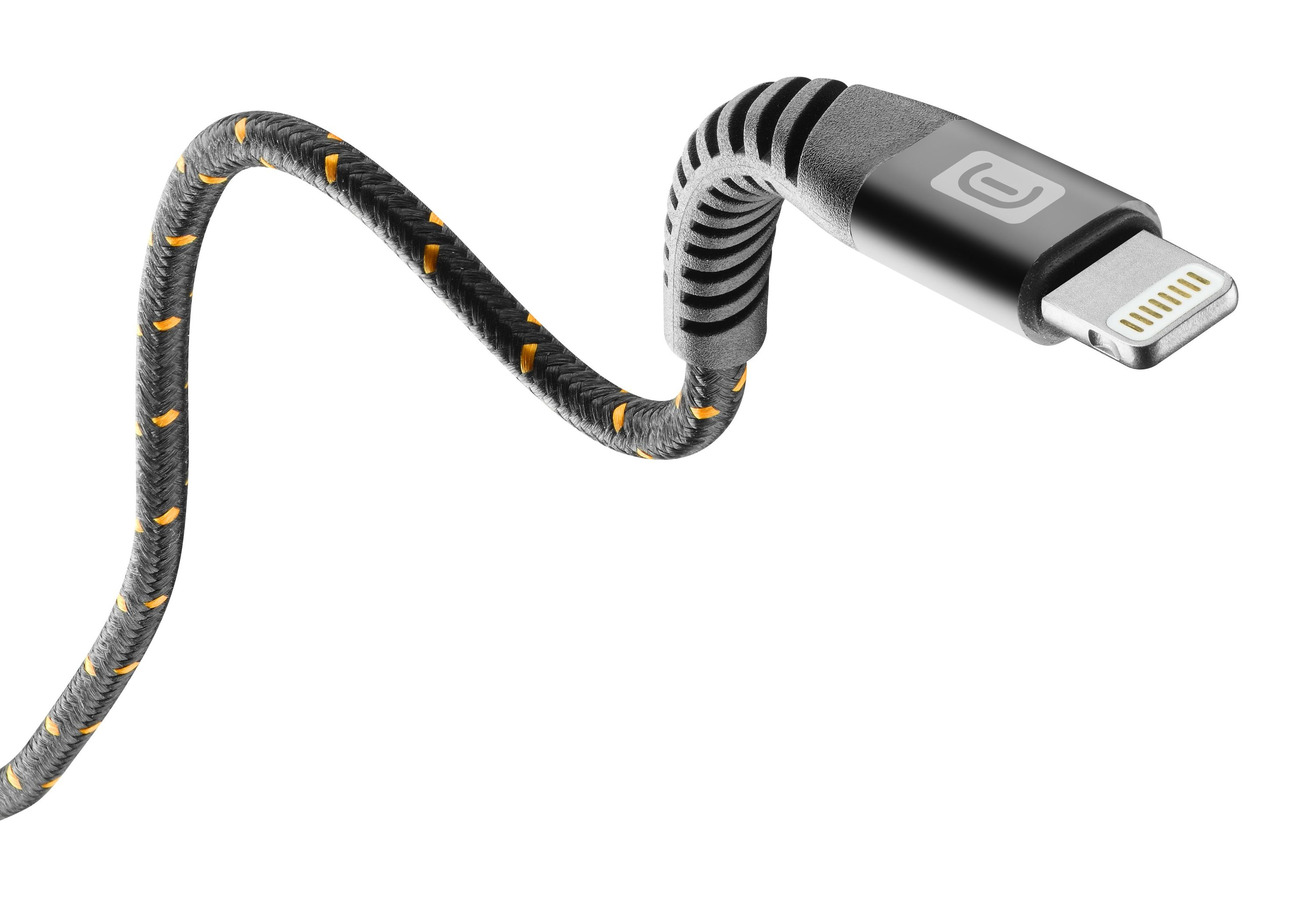 (2m) Tetra Force MFi Nylon USB C auf Lightning Ladekabel PD Datenkabel (TETRACABC2LMFI2MK) - Schwarz / Orange