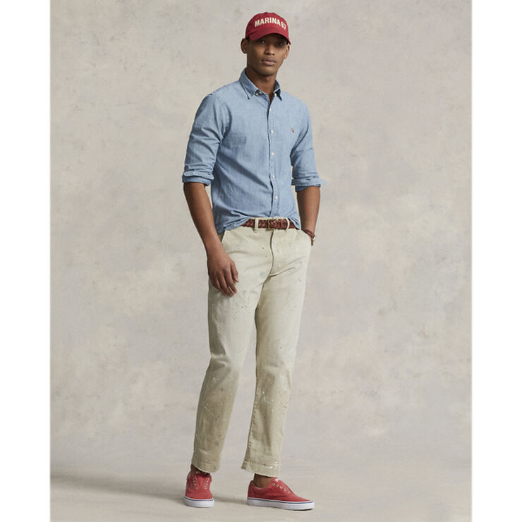 Polo Ralph Lauren Slim Fit Chambray Shirt Lyseblå