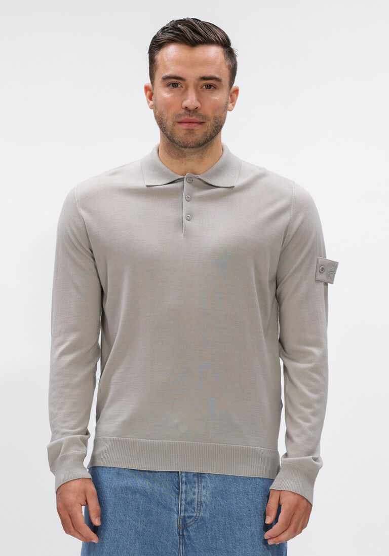 grijze stone island polo ls polo s00fc