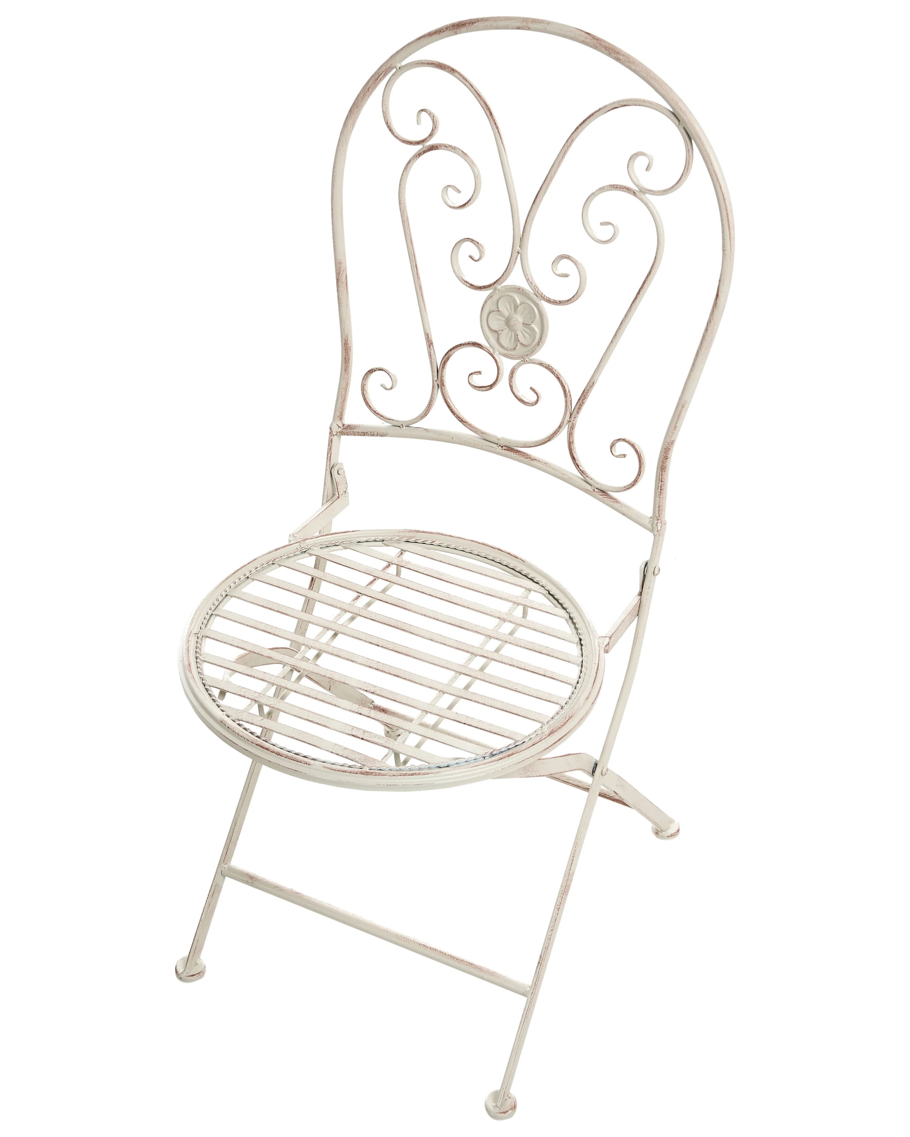 Set van 2 tuinstoelen COGGIA inklapbaar Metaal Lichtbeige