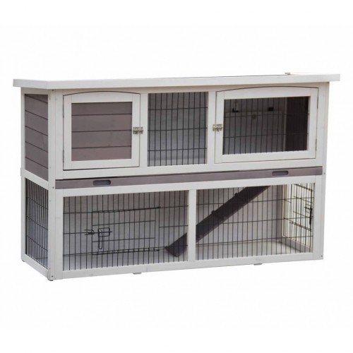 Gaiola para coelhos Bigfoot para jardim, branca