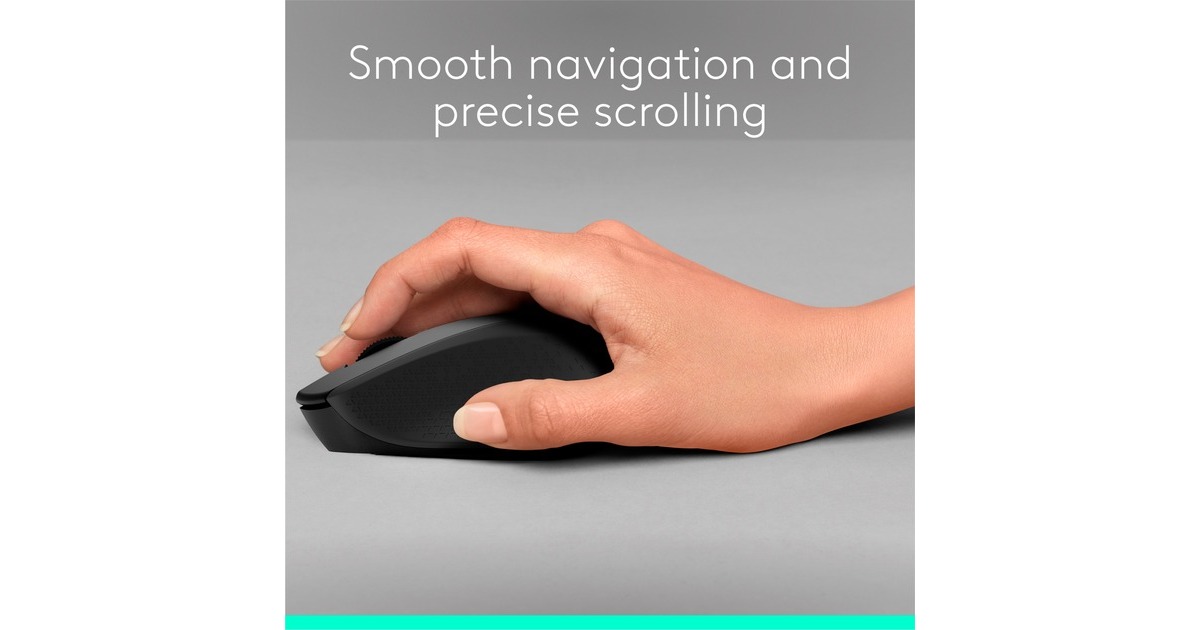 LogitechM330 SILENT PLUS muis  (Zwart, 1000 dpi)
