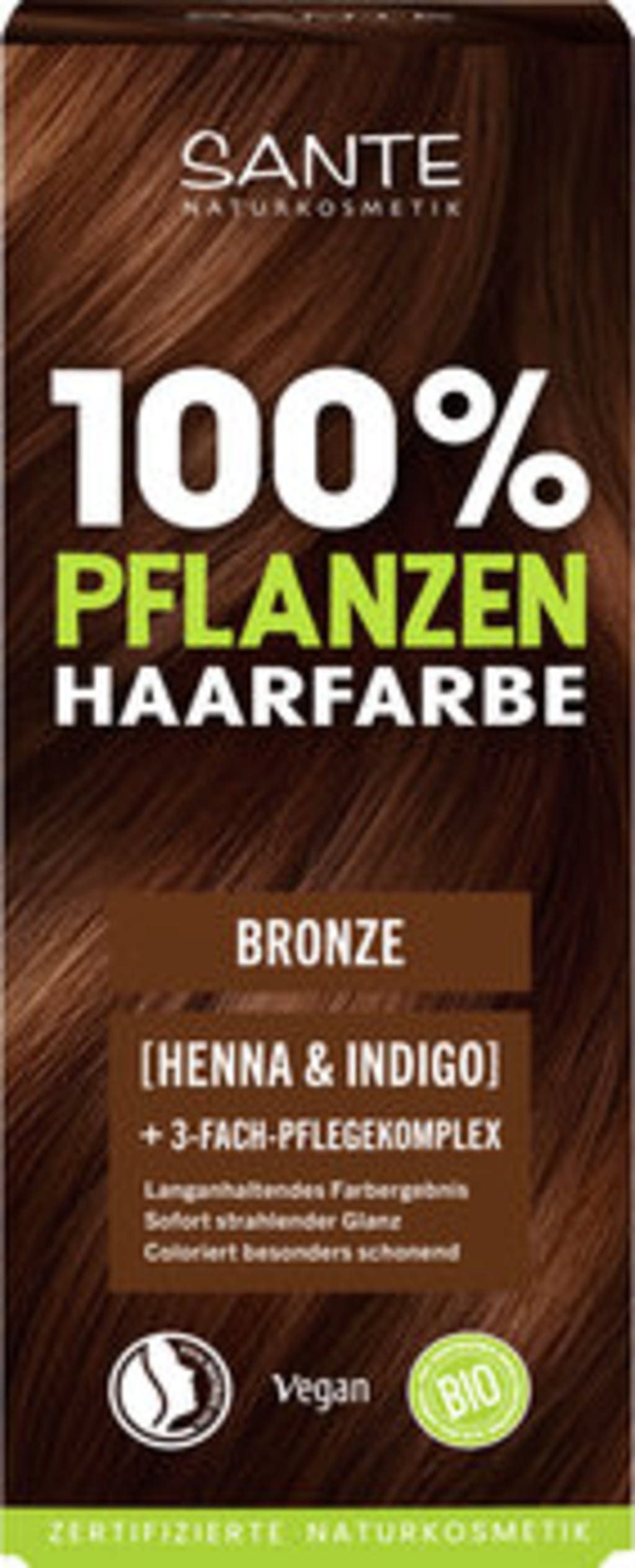 Santé naturally.  Pflanzen-Haarfarbe Bronze, 100 g