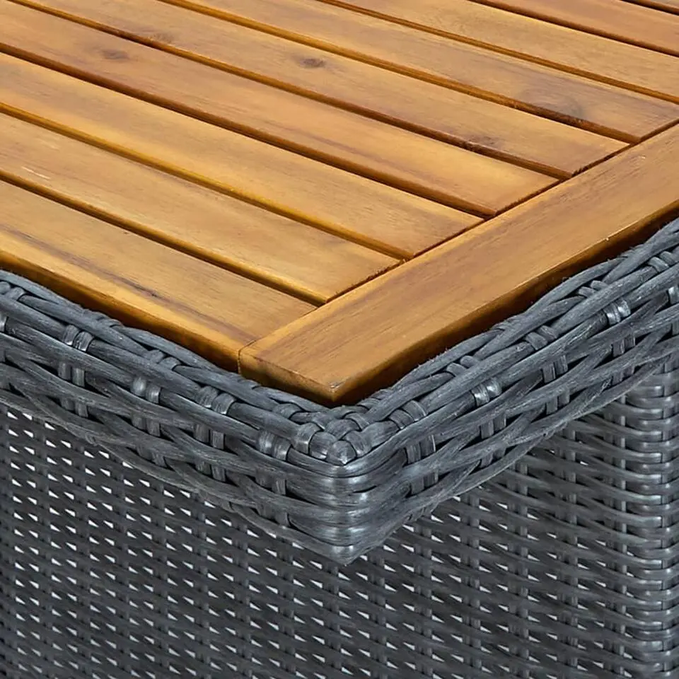 vidaXL - Tuintafel - Grijs - Poly rattan