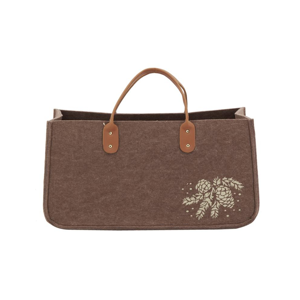 Sac à bûches en feutrine 50 x 25 cm