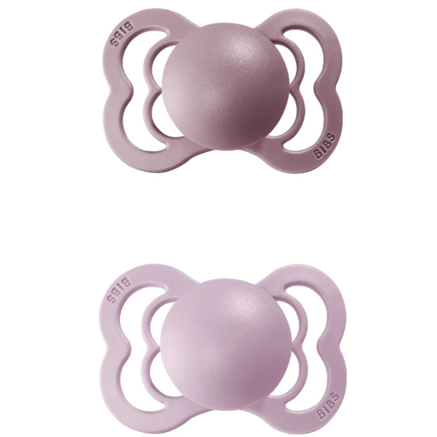 BIBS® Schnuller Supreme Dusky Lilac  Heather Silikon 0-6 Monate, 2 Stk.