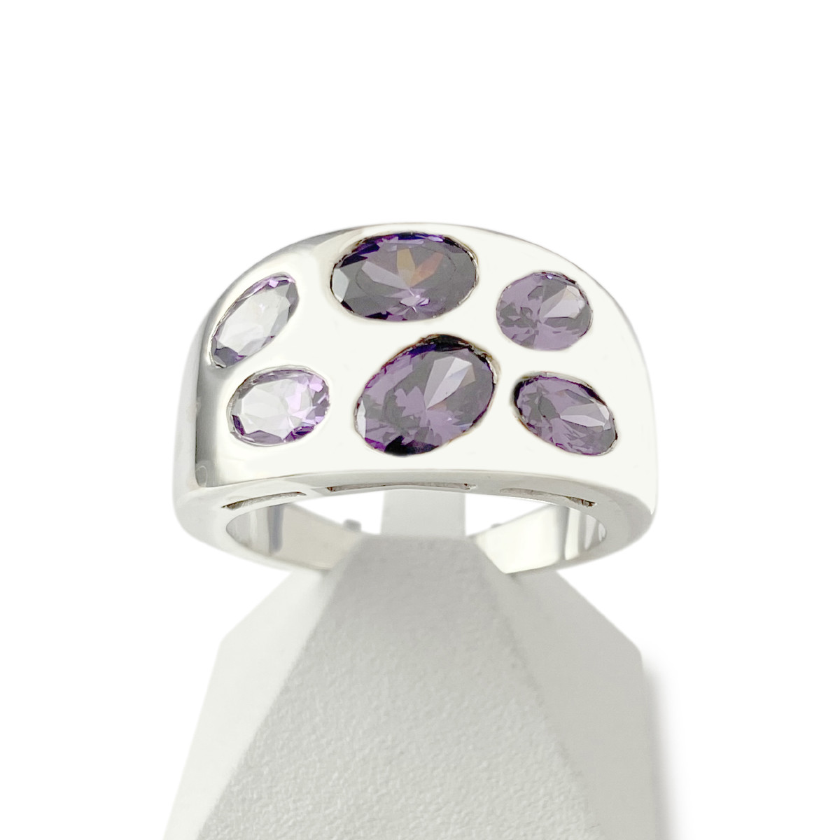 Bague d'occasion argent 925 zirconias