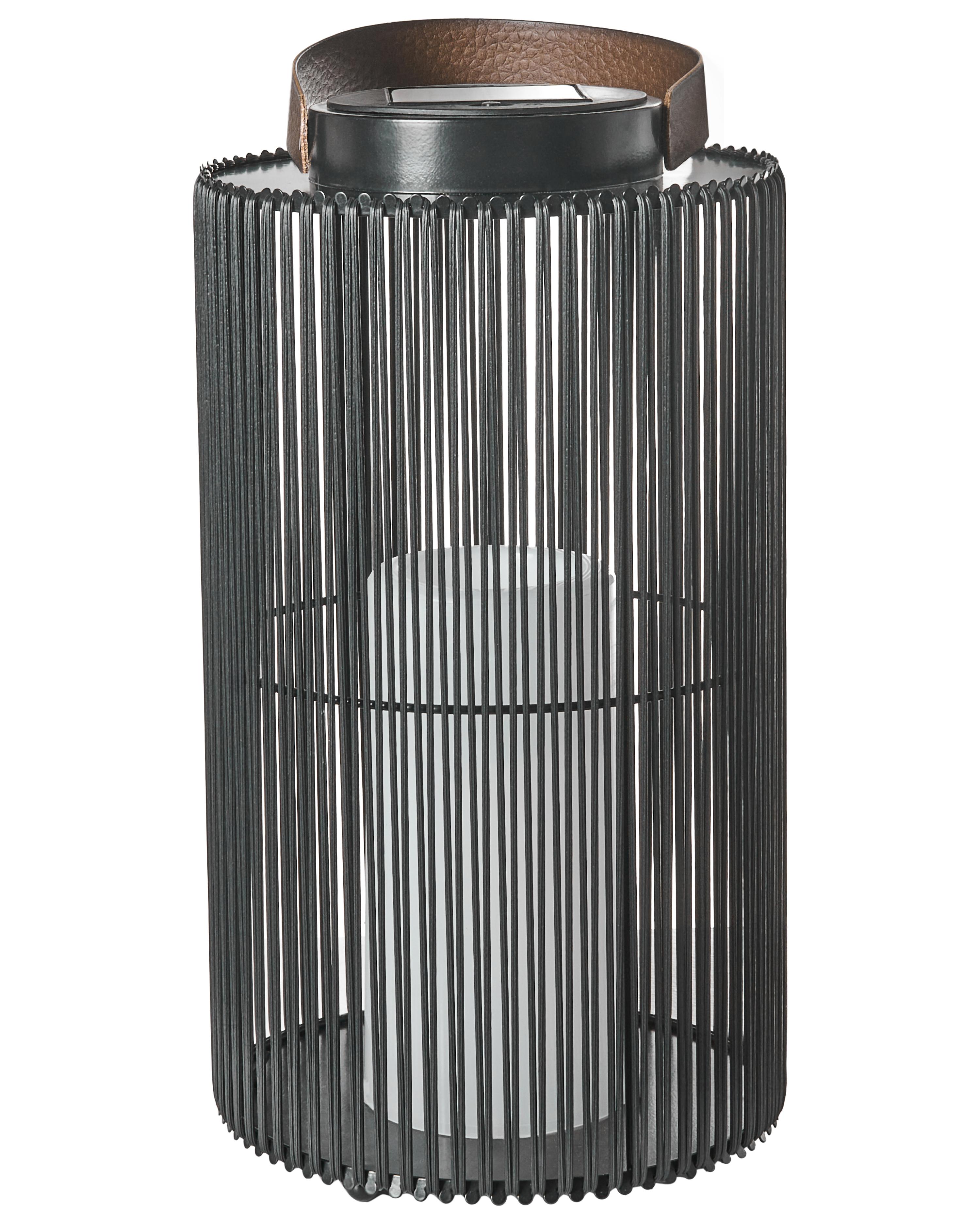 Lantaarn op zonne-energie MACHILI 53 cm Zwart