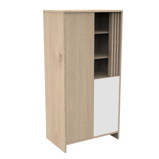 Tokyo Armoire   Chêne Suave Blanc        de               Sauthon Baby's Sweet Home