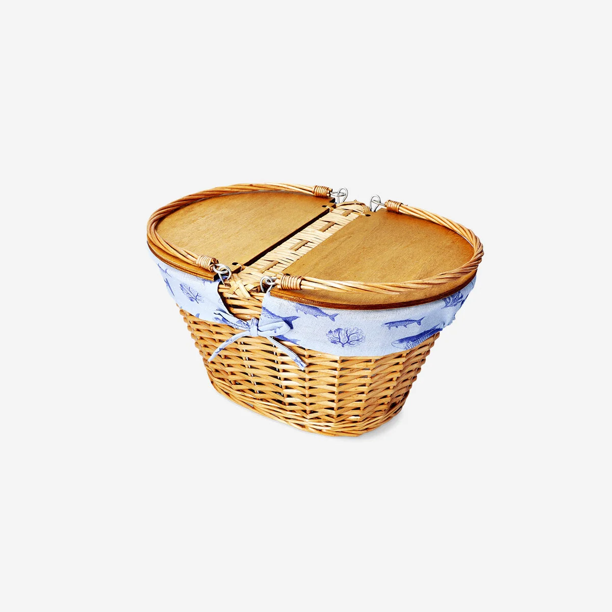 Picnic-kurv med stofovertræk