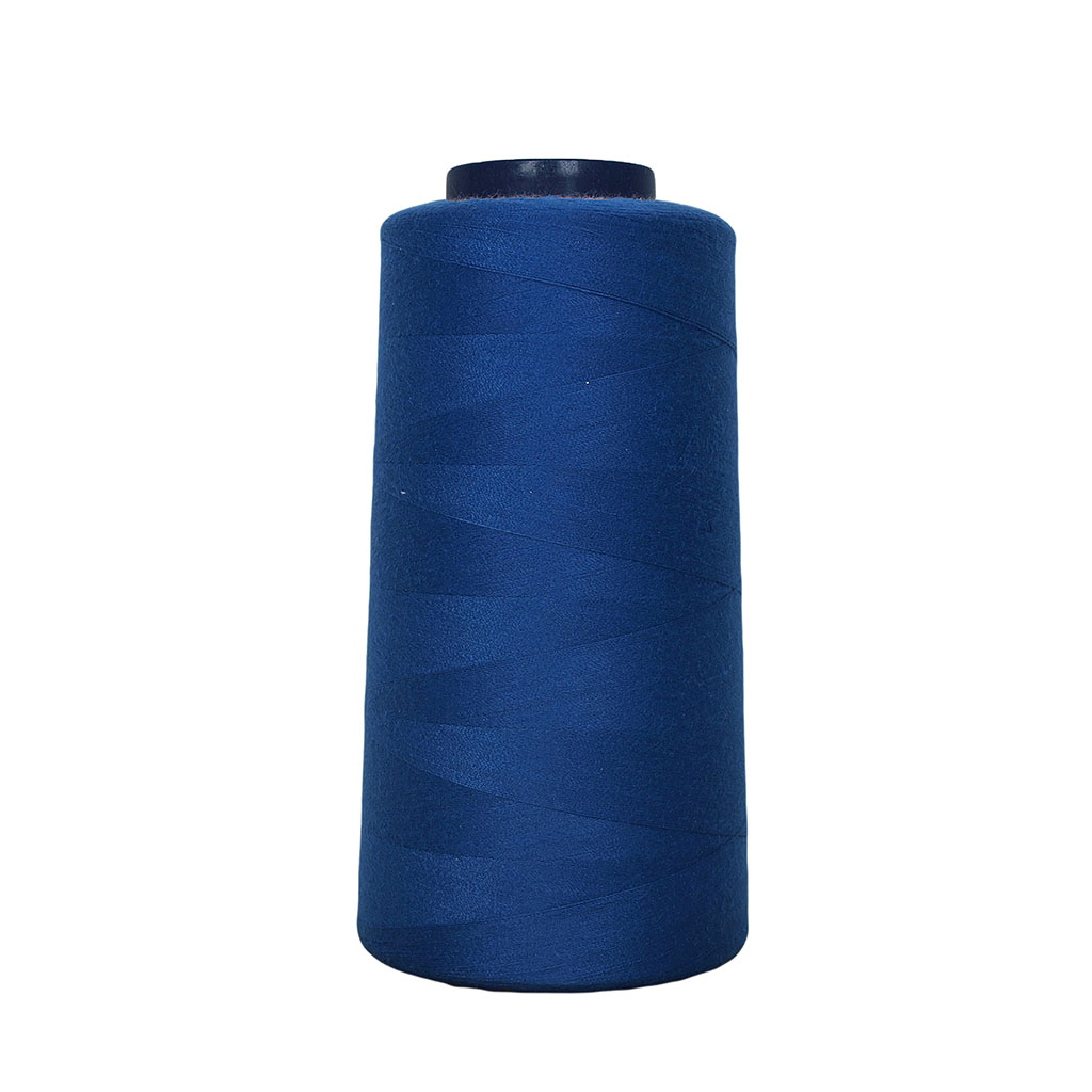 Cône de fil polyester bleu indigo 2743m