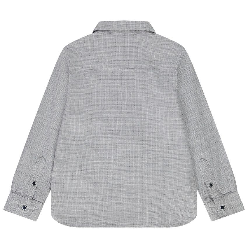 Chemise manches longues en coton pour garçon - Bleu marine