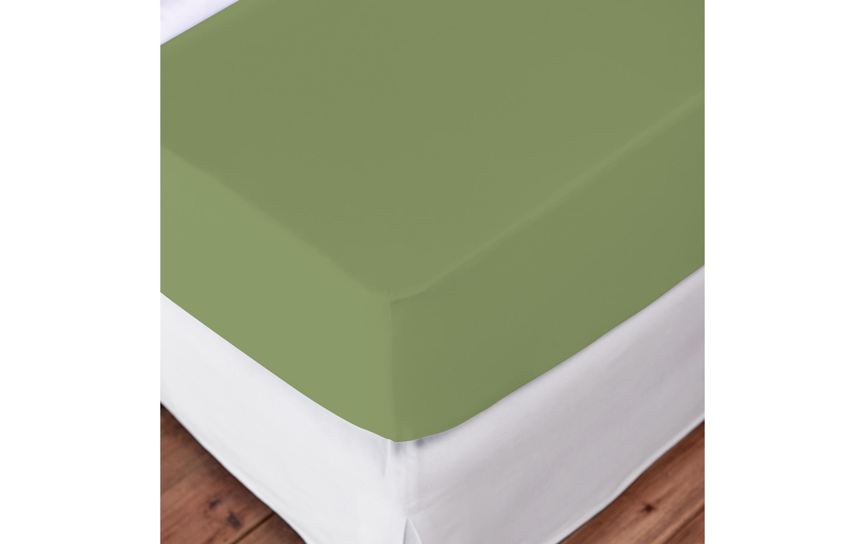 Fixleintuch Lycra 140-160 x 200 cm, OlivgrünLiving Home - qualitativ hochwertige Bettbezüge für Ihr Zuhause