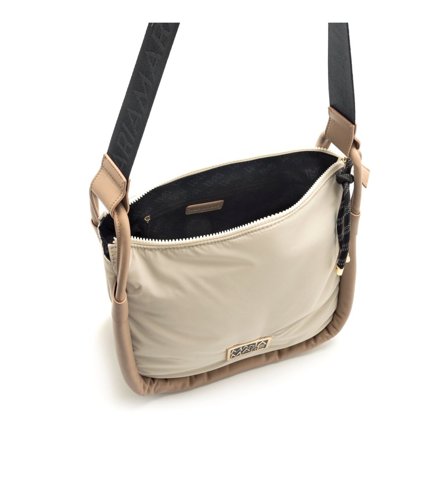 Bolsa Mariamare de veludo cotelê bege