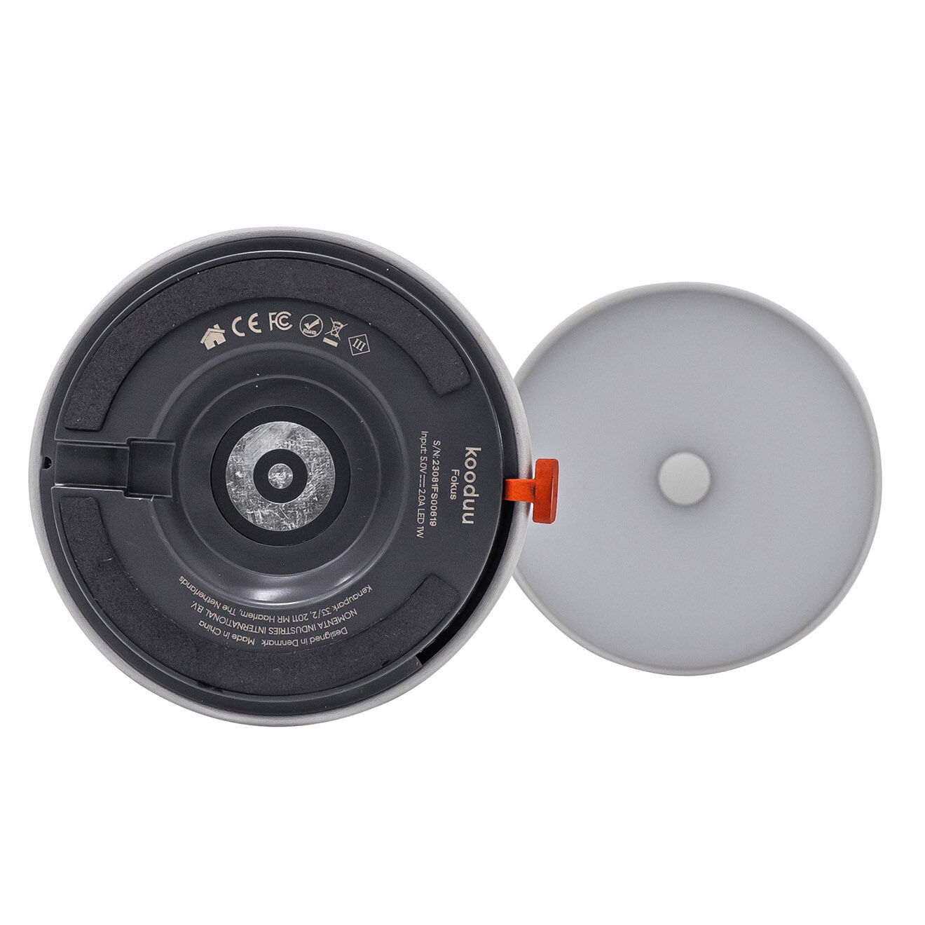 Kooduu Lampe de table rechargeable Fokus blanche - 20x10x25 cm
