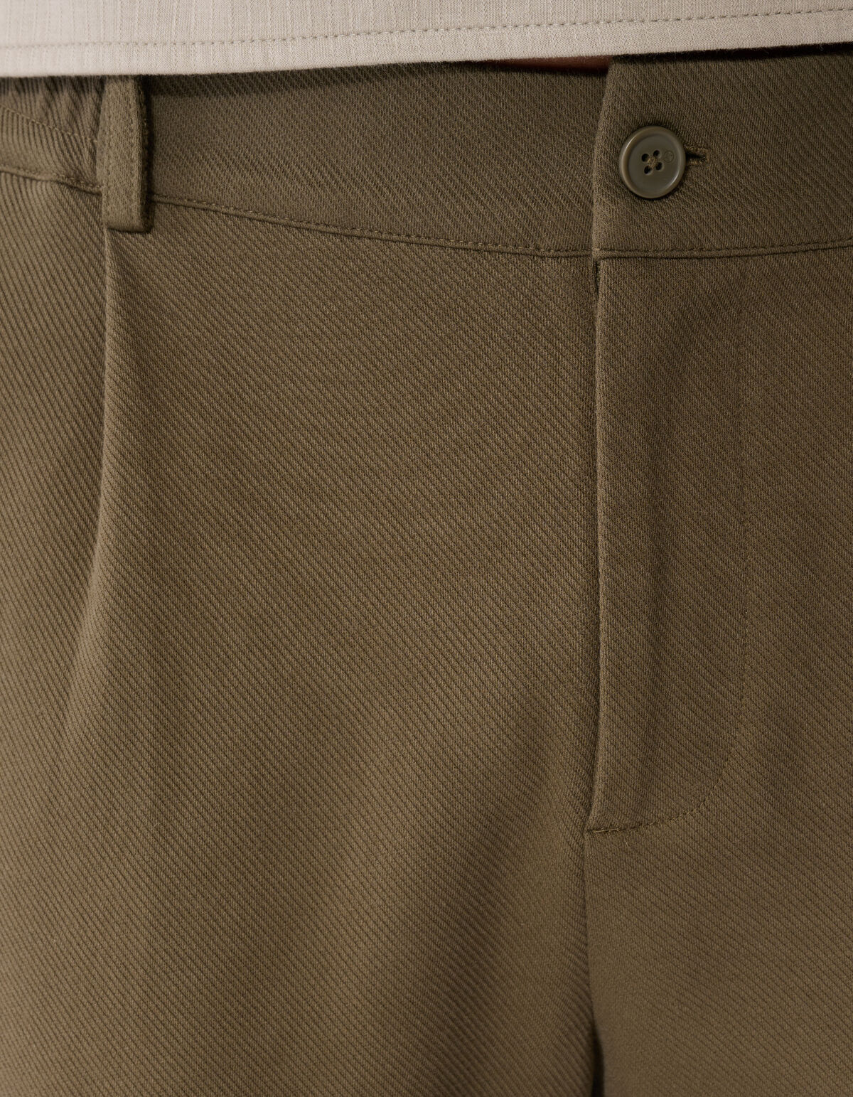 Keper Structuur Broek Donkergroen