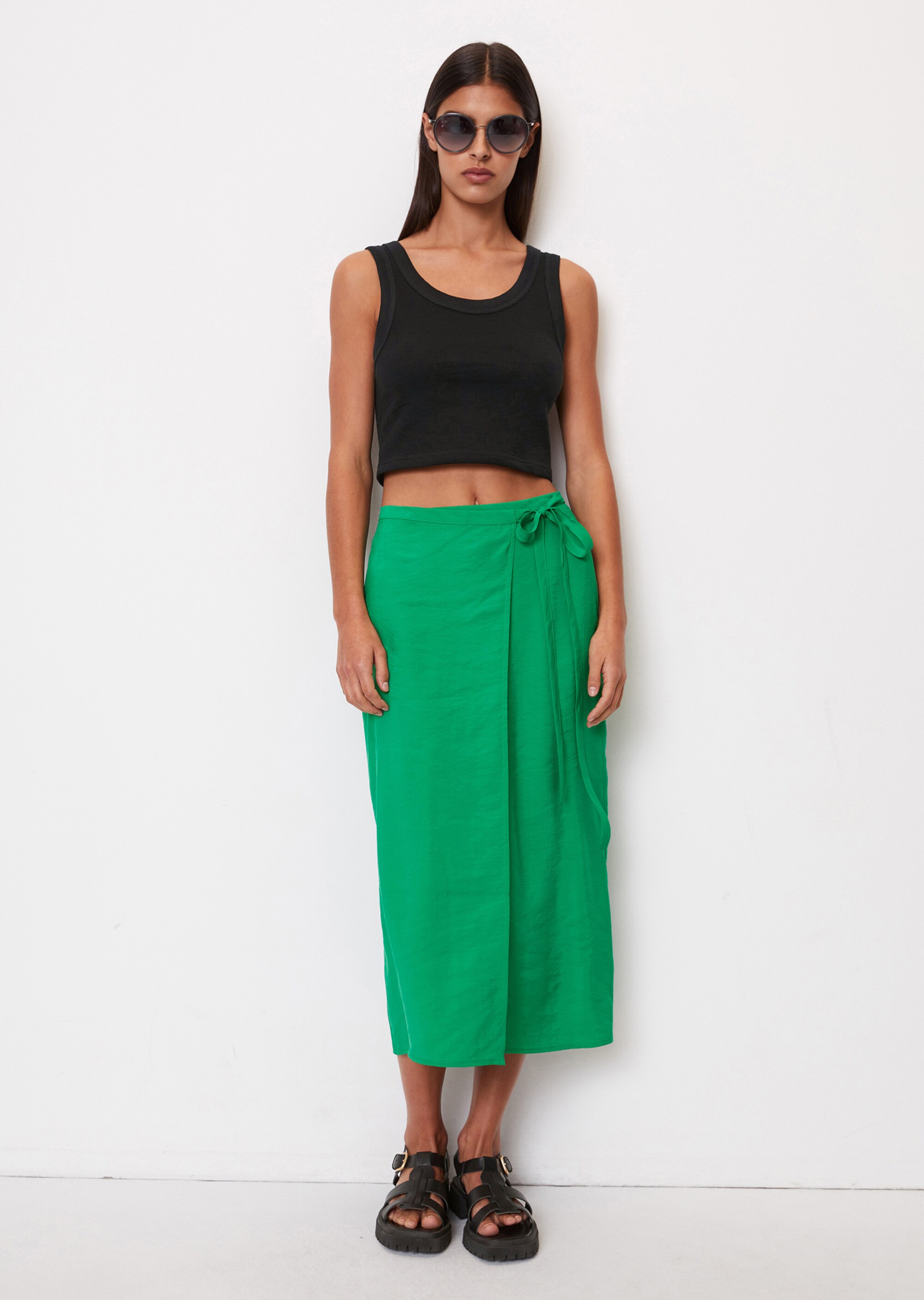 Crop Top slim aus strukturiertem Jersey