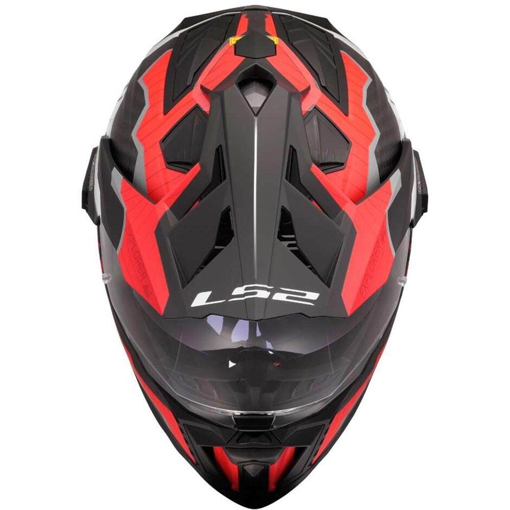 LS2 - Casque MX701 Explorer Carbon Trick Noir / Gris / Rouge