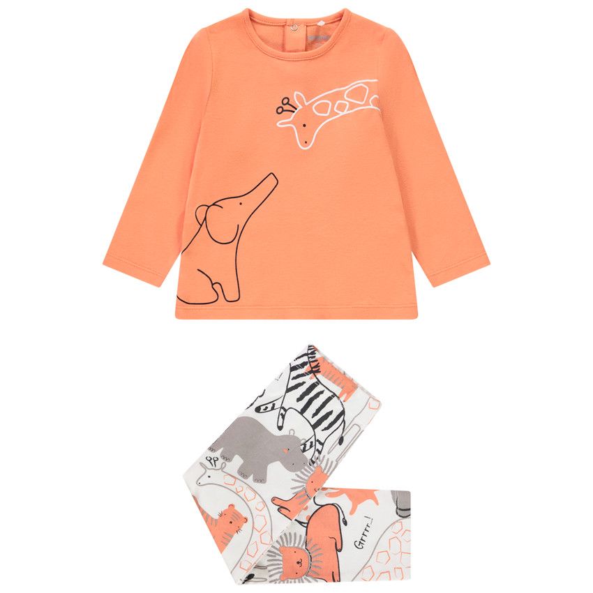 Pyjama 2 pièces en interlock Safari pour bébé garçon - Multicolore